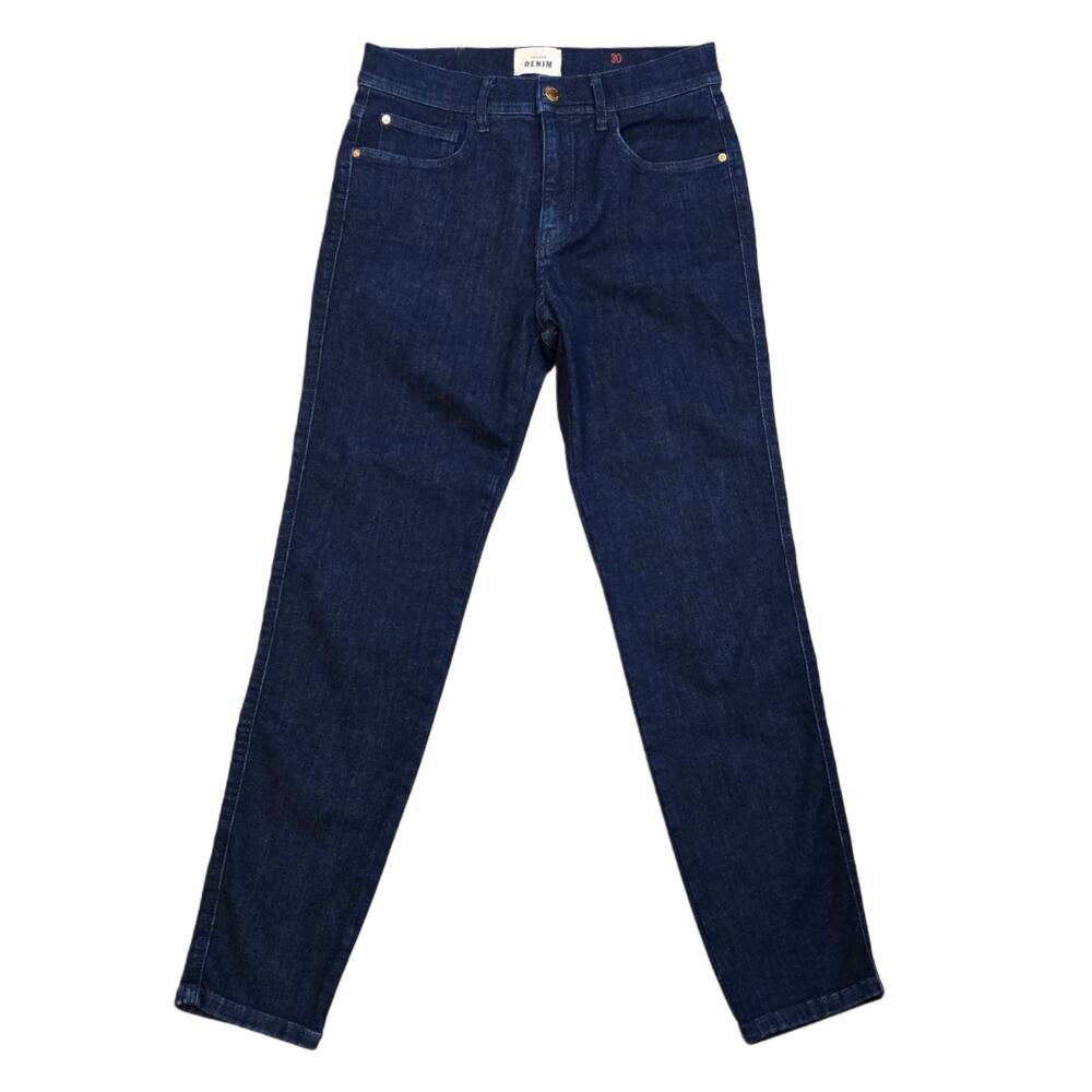 Sézane Denim Jeans Size 30 Parfait 7/8 Skinny Dark Indigo Stretch Organic Cotton